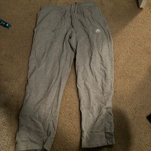Nike gray sweat pants their a large